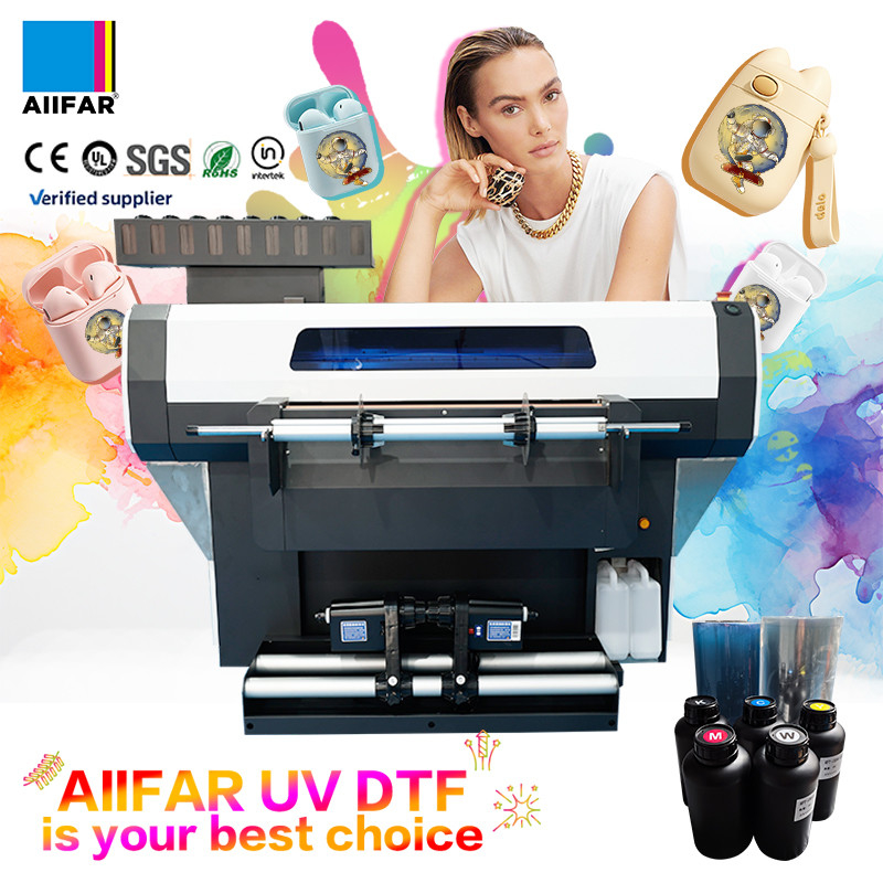리파인 컬러 롤 투 롤 UV DTF 크리스탈 스티커 프린터