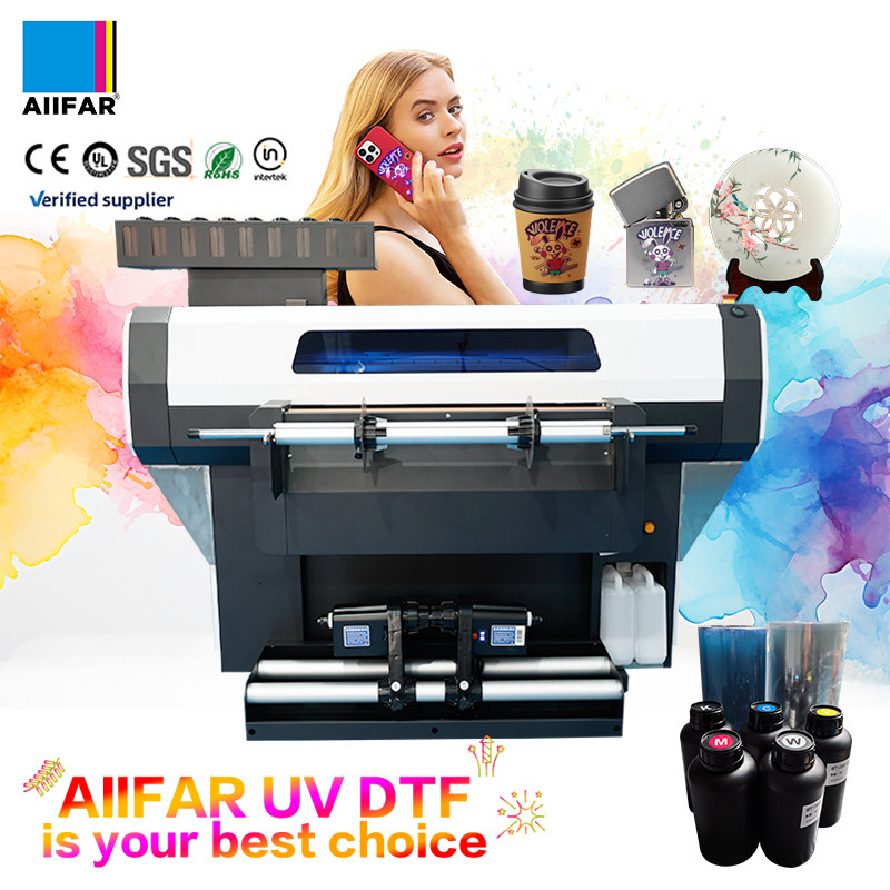 생산성 롤에서 롤 UV DTF 프린터 잉크젯 UV 크리스탈 스티커 프린터